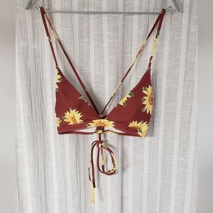 Zaful Sunflower Bikini Top